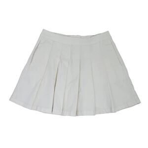 American Eagle cream low rise pleated mini tennis skirt 6
